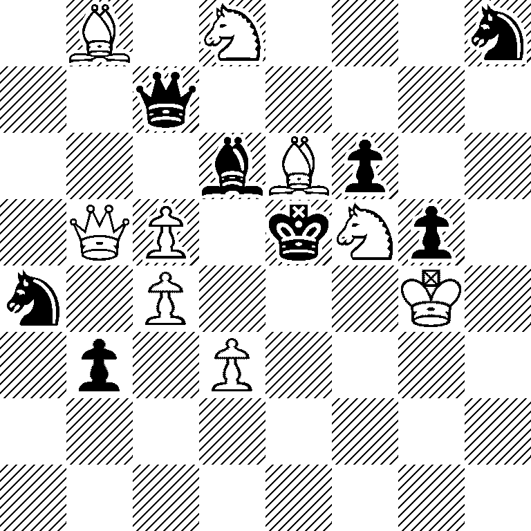 1B1N3n/2q5/3bBp2/1QP1kNp1/n1P3K1/1p1P4/8/8