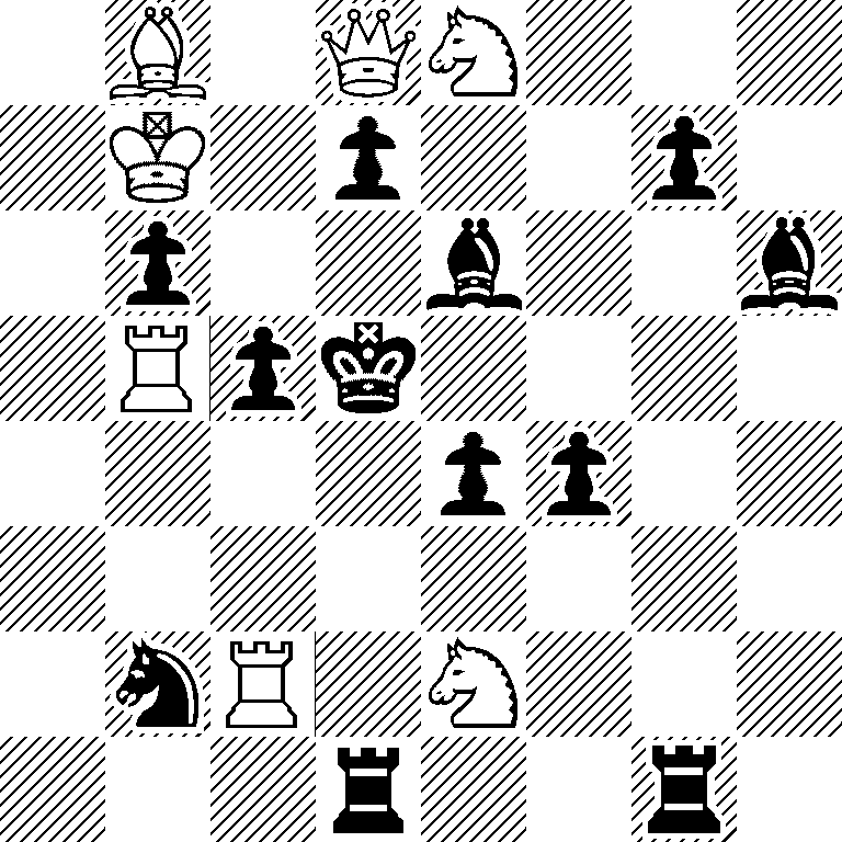 1B1QN3/1K1p2p1/1p2b2b/1Rpk4/4pp2/8/1nR1N3/3r2r1