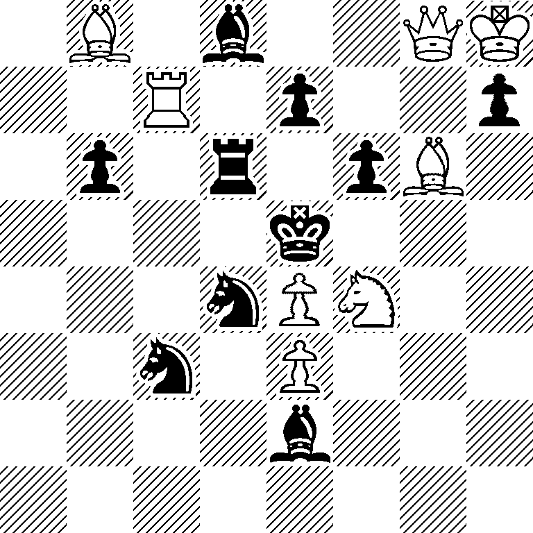 1B1b2QK/2R1p2p/1p1r1pB1/4k3/3nPN2/2n1P3/4b3/8