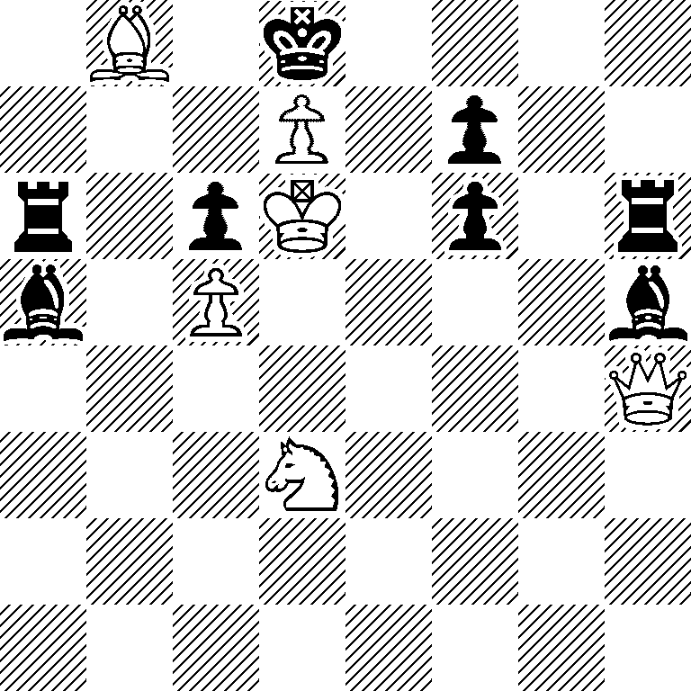 1B1k4/3P1p2/r1pK1p1r/b1P4b/7Q/3N4/8/8