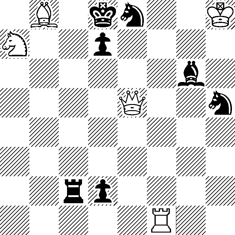 1B1kn2K/N2p4/6b1/4Q2n/8/8/2rp4/5R2