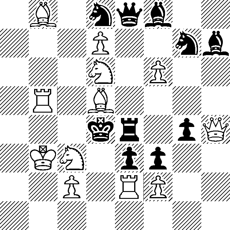 1B1nqb2/3P2nb/3N1P2/1R1B4/3kr1pQ/1KN1pp2/2P1RP2/8