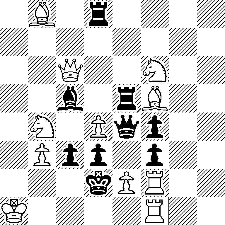 1B1r4/8/2Q2N2/2b1rB2/1N1Pqp2/1Ppp1p2/3kPR2/K4R2