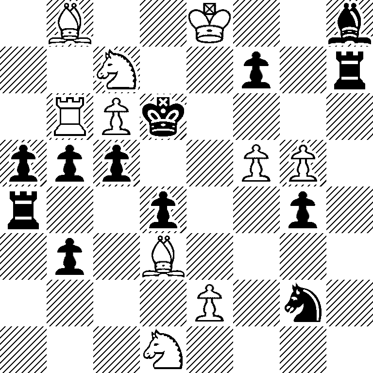 1B2K2b/2N2p1r/1RPk4/ppp2PP1/r2p2p1/1p1B4/4P1n1/3N4