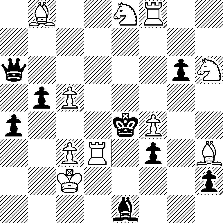 1B2NR2/8/q5pN/1pP5/p3kP2/2PR1p1B/2K4p/4b3