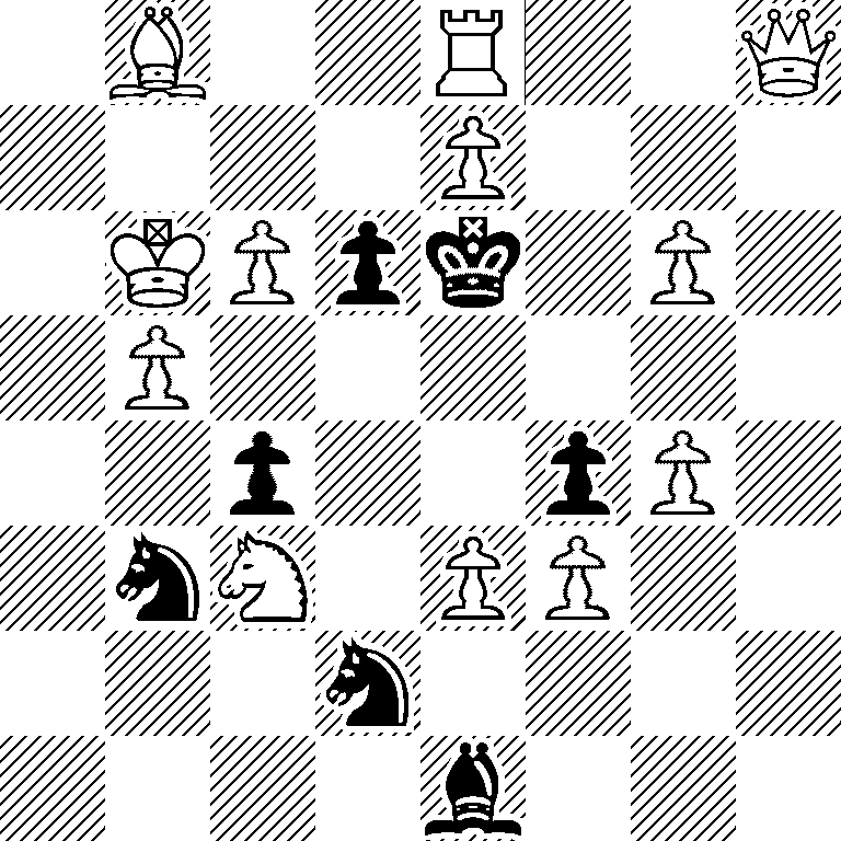 1B2R2Q/4P3/1KPpk1P1/1P6/2p2pP1/1nN1PP2/3n4/4b3