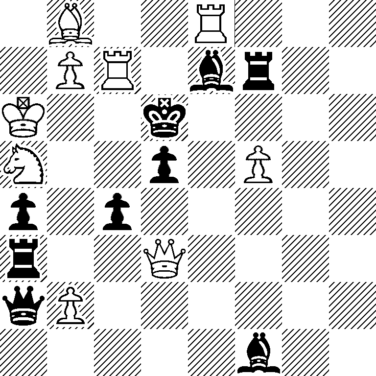 1B2R3/1PR1br2/K2k4/N2p1P2/p1p5/r2Q4/qP6/5b2