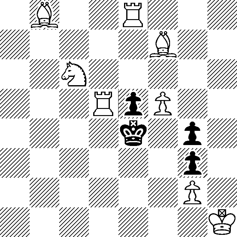 1B2R3/5B2/2N5/3RpP2/4k1p1/6p1/6P1/7K