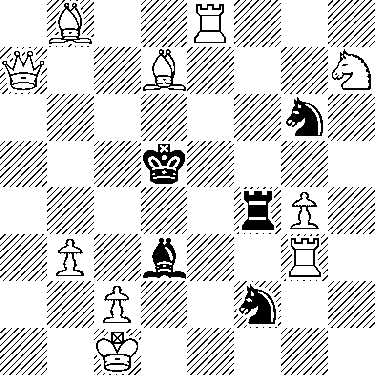 1B2R3/Q2B3N/6n1/3k4/5rP1/1P1b2R1/2P2n2/2K5