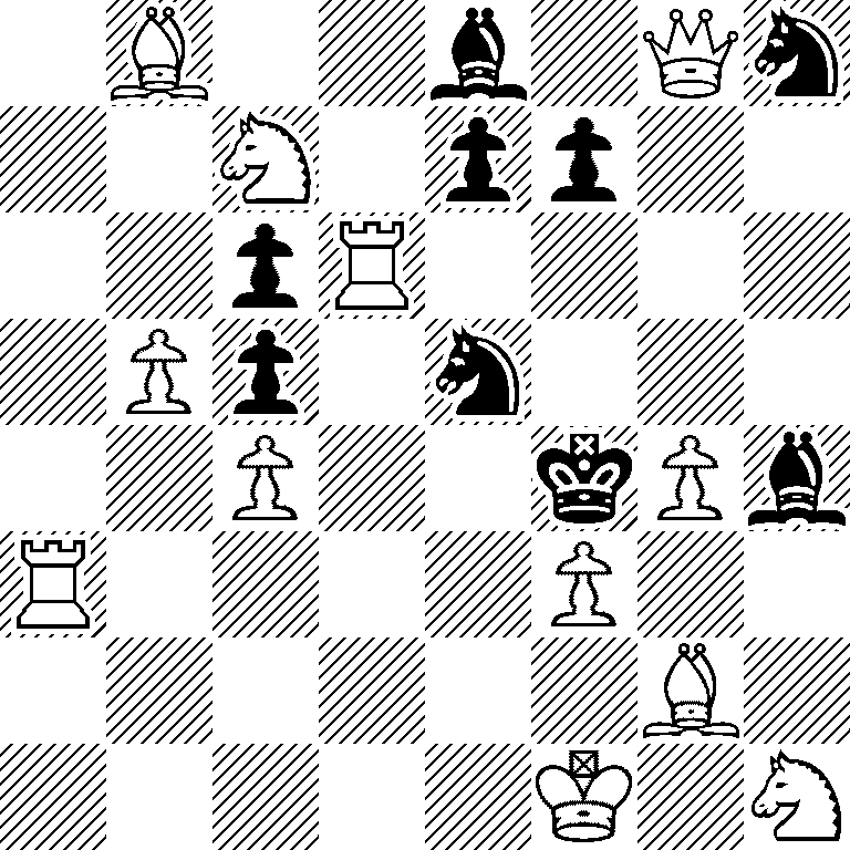 1B2b1Qn/2N1pp2/2pR4/1Pp1n3/2P2kPb/R4P2/6B1/5K1N