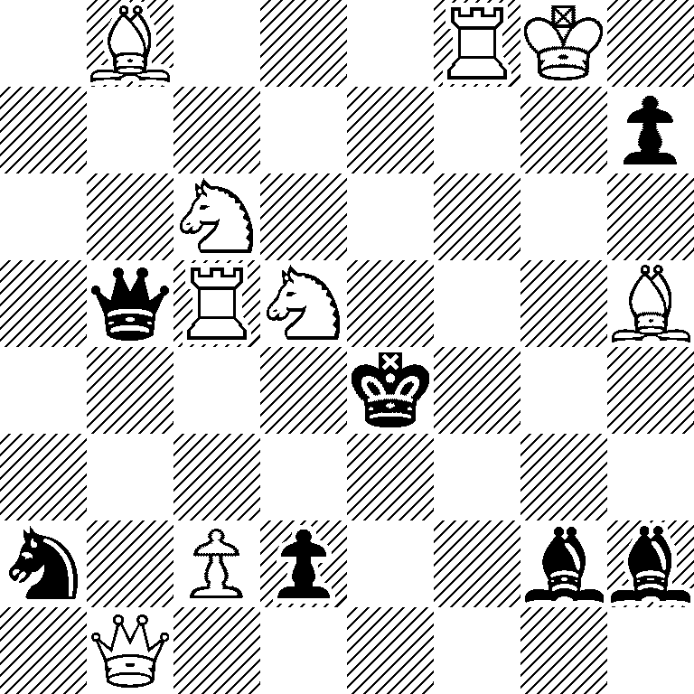 1B3RK1/7p/2N5/1qRN3B/4k3/8/n1Pp2bb/1Q6