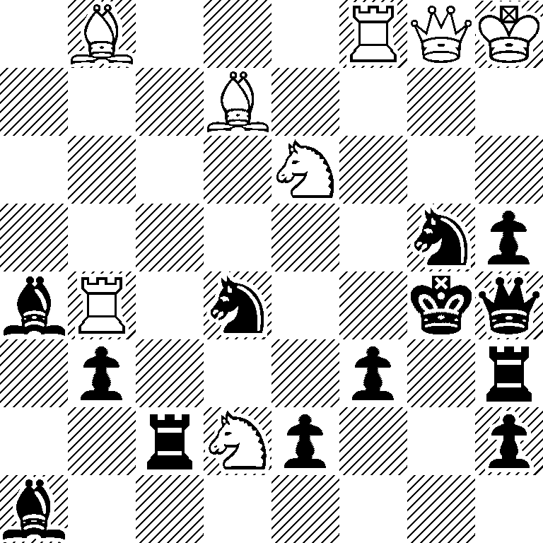 1B3RQK/3B4/4N3/6np/bR1n2kq/1p3p1r/2rNp2p/b7