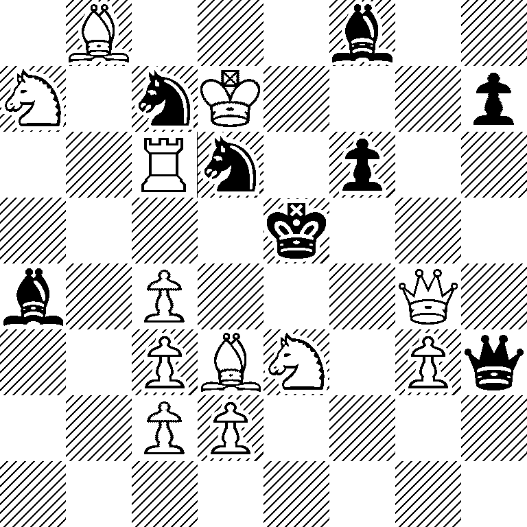 1B3b2/N1nK3p/2Rn1p2/4k3/b1P3Q1/2PBN1Pq/2PP4/8