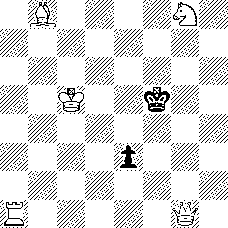 1B4N1/8/8/2K2k2/8/4p3/8/R5Q1