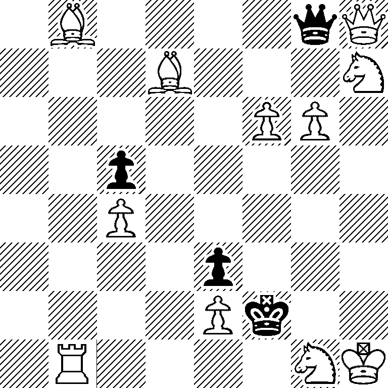 1B4qQ/3B3N/5PP1/2p5/2P5/4p3/4Pk2/1R4NK