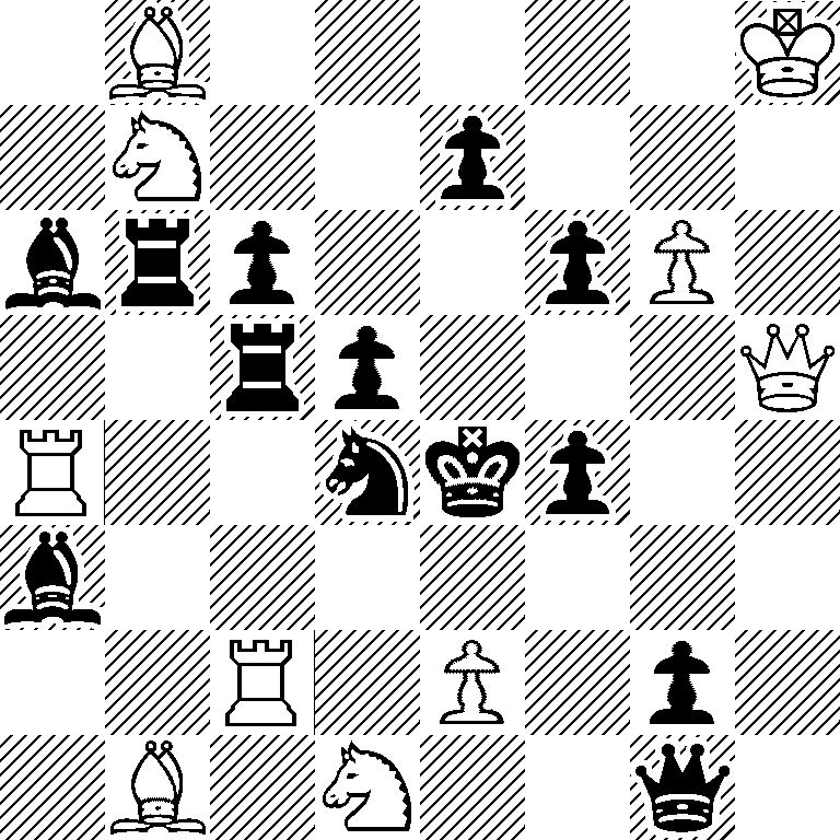 1B5K/1N2p3/brp2pP1/2rp3Q/R2nkp2/b7/2R1P1p1/1B1N2q1