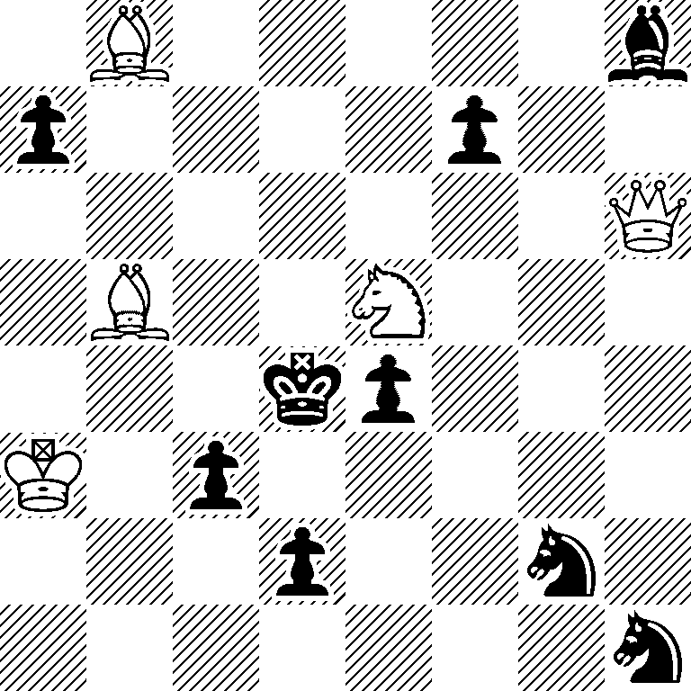 1B5b/p4p2/7Q/1B2N3/3kp3/K1p5/3p2n1/7n