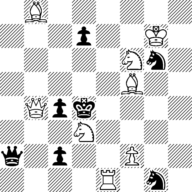 1B6/3p2K1/5Nn1/5B2/1Qpk4/3N4/q1p2P2/4R1n1