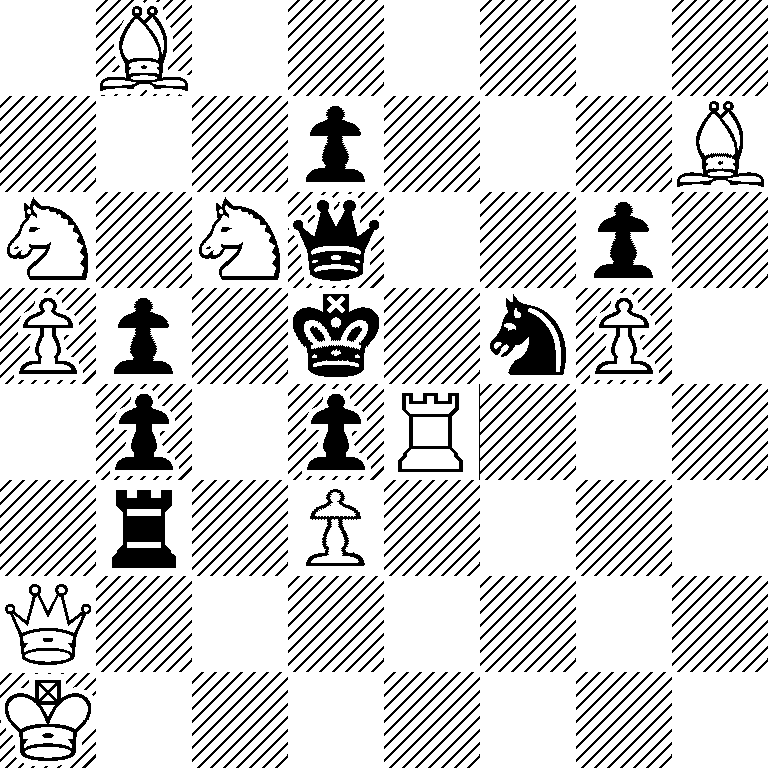 1B6/3p3B/N1Nq2p1/Pp1k1nP1/1p1pR3/1r1P4/Q7/K7