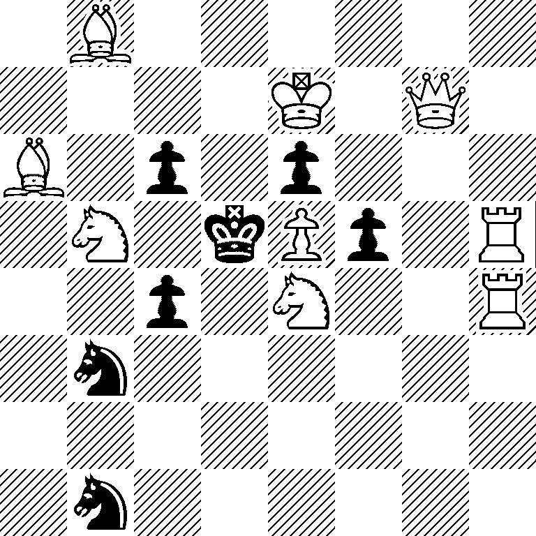 1B6/4K1Q1/B1p1p3/1N1kPp1R/2p1N2R/1n6/8/1n6