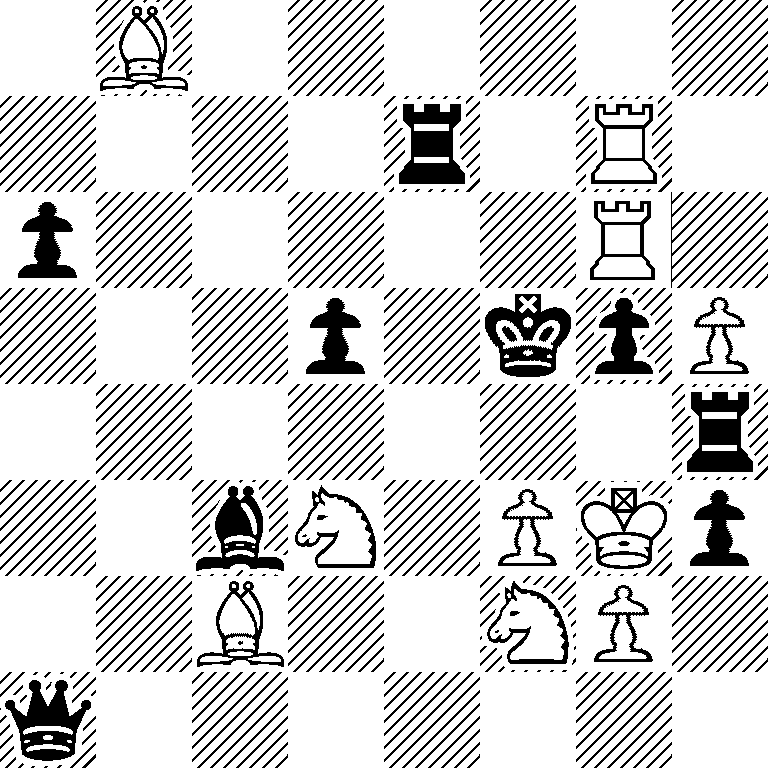 1B6/4r1R1/p5R1/3p1kpP/7r/2bN1PKp/2B2NP1/q7