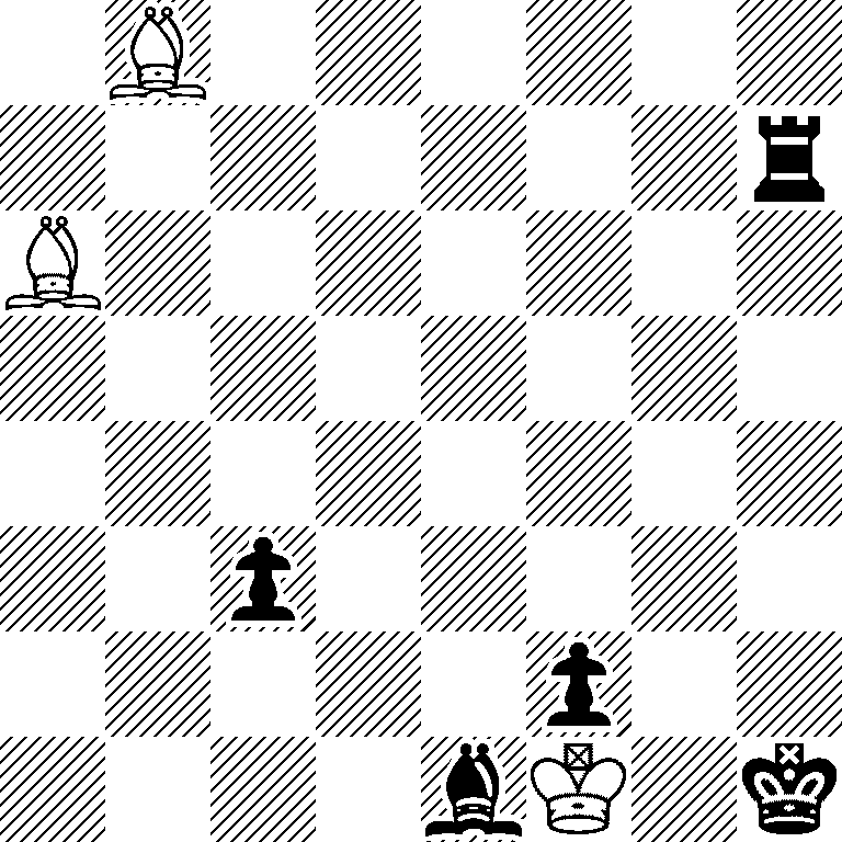 1B6/7r/B7/8/8/2p5/5p2/4bK1k