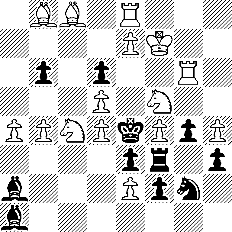 1BB1R3/4PK2/1p1p2R1/3P1N2/PPNPkPpP/4pr1p/b3Ppn1/b7