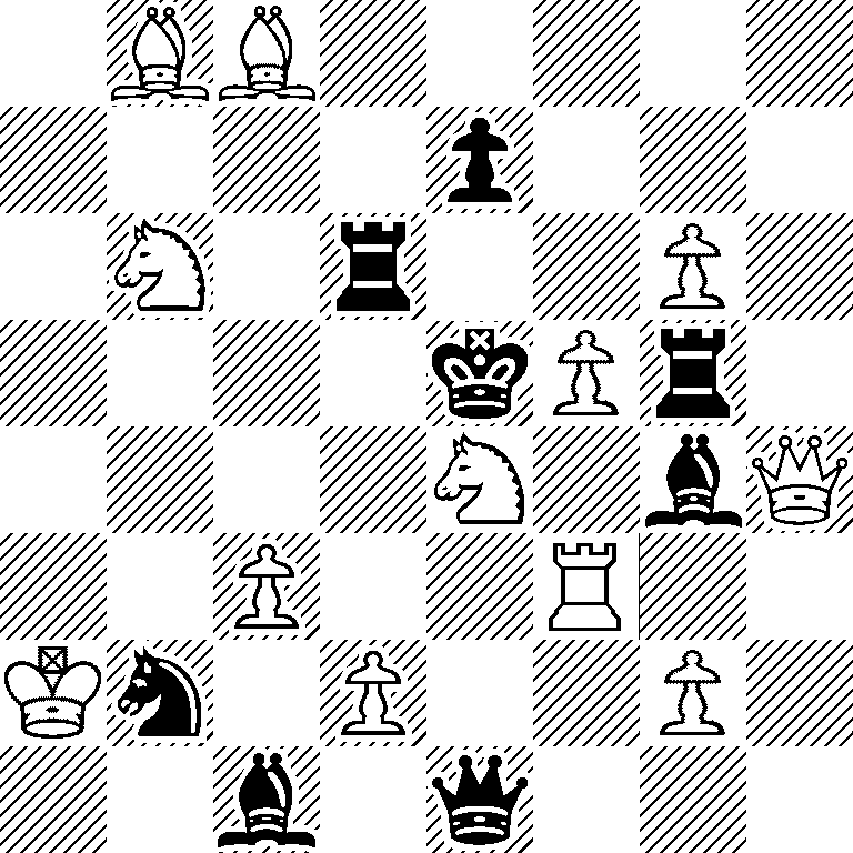 1BB5/4p3/1N1r2P1/4kPr1/4N1bQ/2P2R2/Kn1P2P1/2b1q3