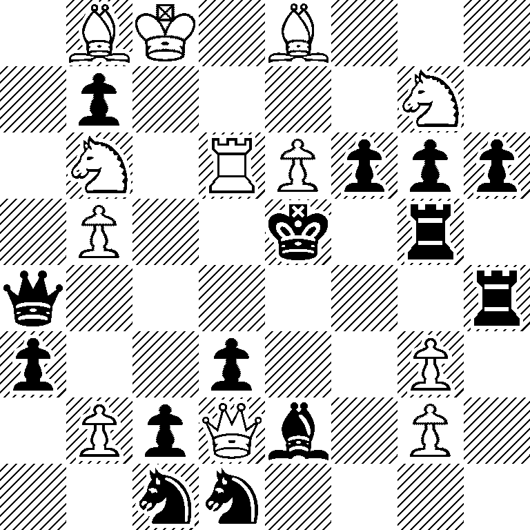 1BK1B3/1p4N1/1N1RPppp/1P2k1r1/q6r/p2p2P1/1PpQb1P1/2nn4
