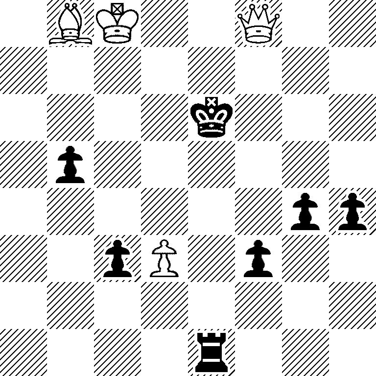 1BK2Q2/8/4k3/1p6/6pp/2pP1p2/8/4r3