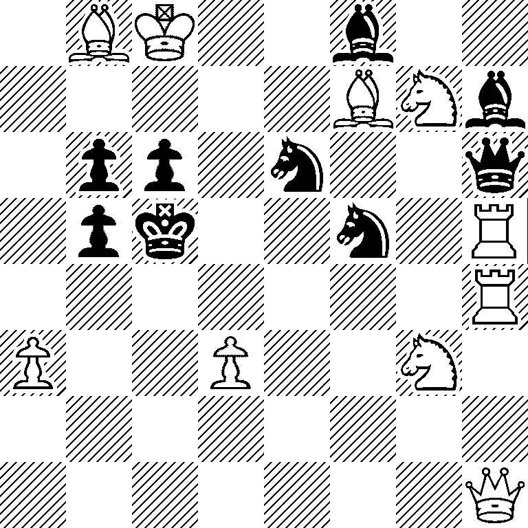1BK2b2/5BNb/1pp1n2q/1pk2n1R/7R/P2P2N1/8/7Q