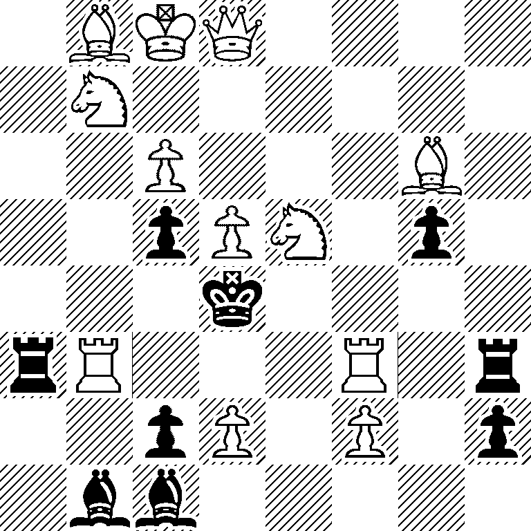 1BKQ4/1N6/2P3B1/2pPN1p1/3k4/rR3R1r/2pP1P1p/1bb5