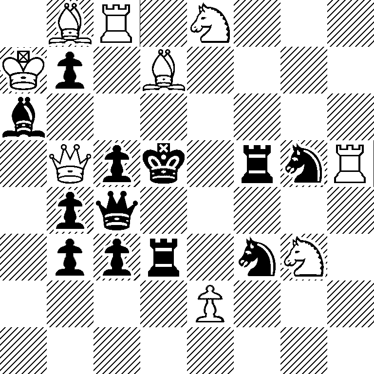 1BR1N3/Kp1B4/b7/1Qpk1rnR/1pq5/1ppr1nN1/4P3/8