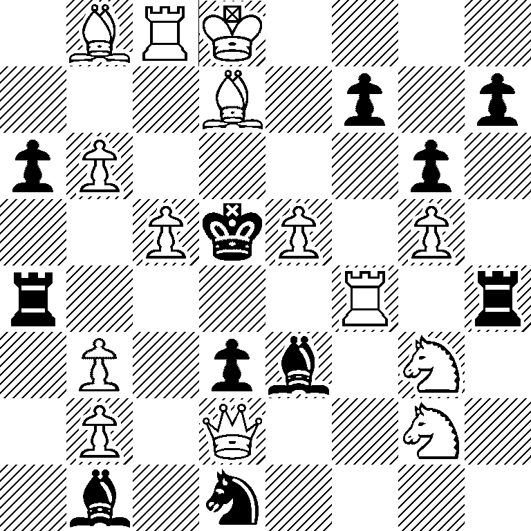 1BRK4/3B1p1p/pP4p1/2PkP1P1/r4R1r/1P1pb1N1/1P1Q2N1/1b1n4