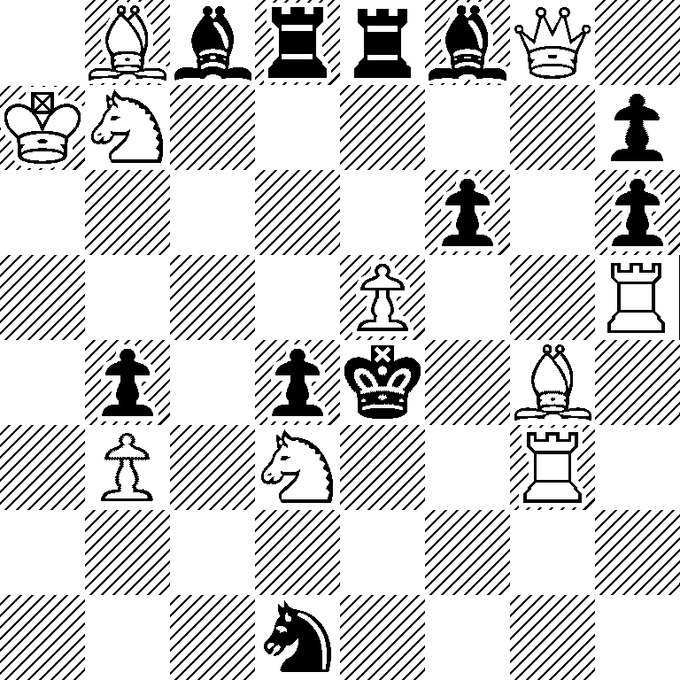 1BbrrbQ1/KN5p/5p1p/4P2R/1p1pk1B1/1P1N2R1/8/3n4