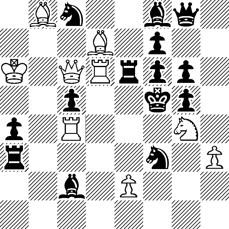 1Bn2bq1/3B1p2/K1QRrpp1/2p2kp1/p1R3N1/r4n1P/2b1P3/8