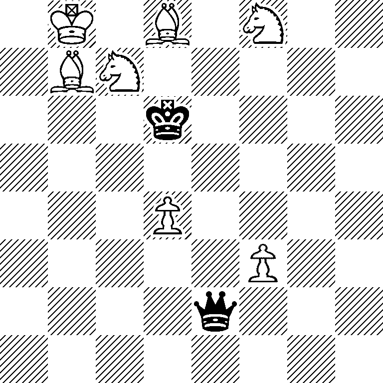 1K1B1N2/1BN5/3k4/8/3P4/5P2/4q3/8