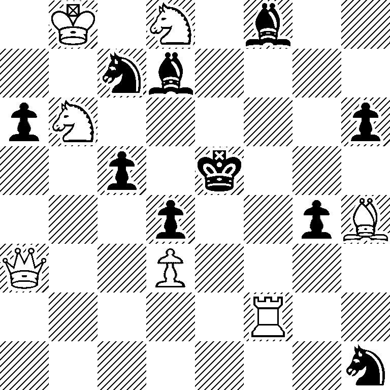 1K1N1b2/2nb4/pN5p/2p1k3/3p2pB/Q2P4/5R2/7n