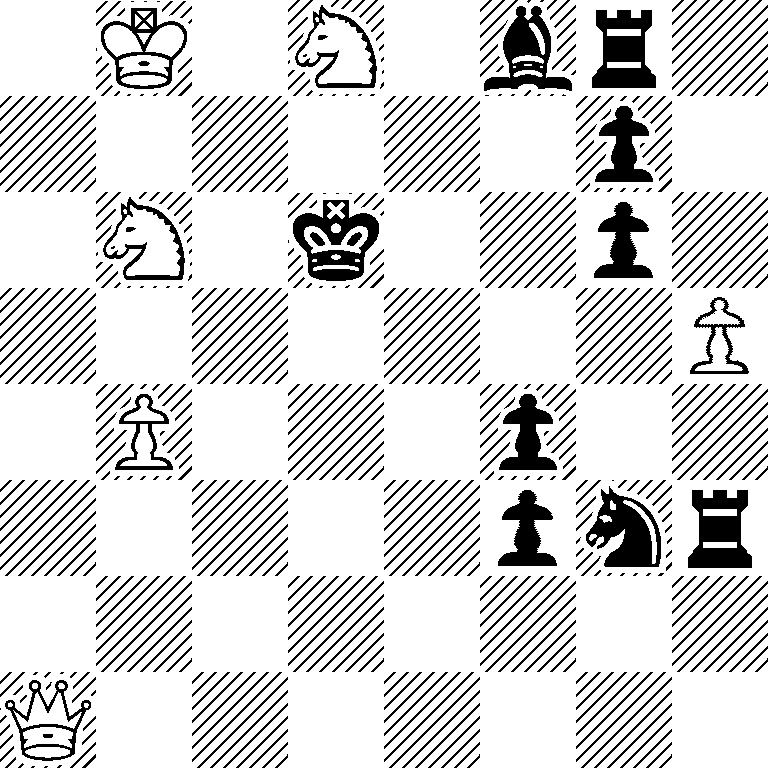 1K1N1br1/6p1/1N1k2p1/7P/1P3p2/5pnr/8/Q7