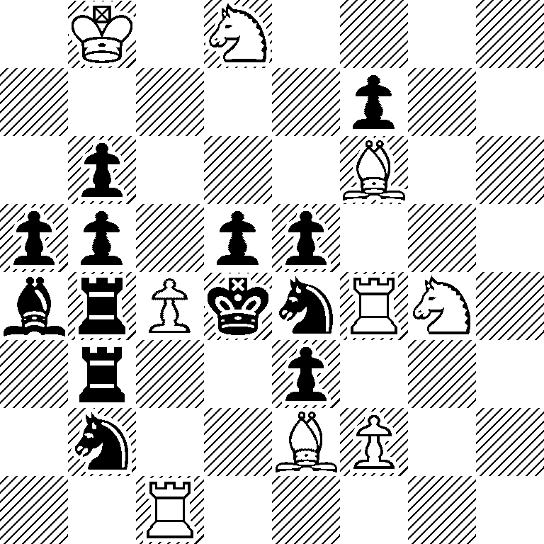 1K1N4/5p2/1p3B2/pp1pp3/brPknRN1/1r2p3/1n2BP2/2R5