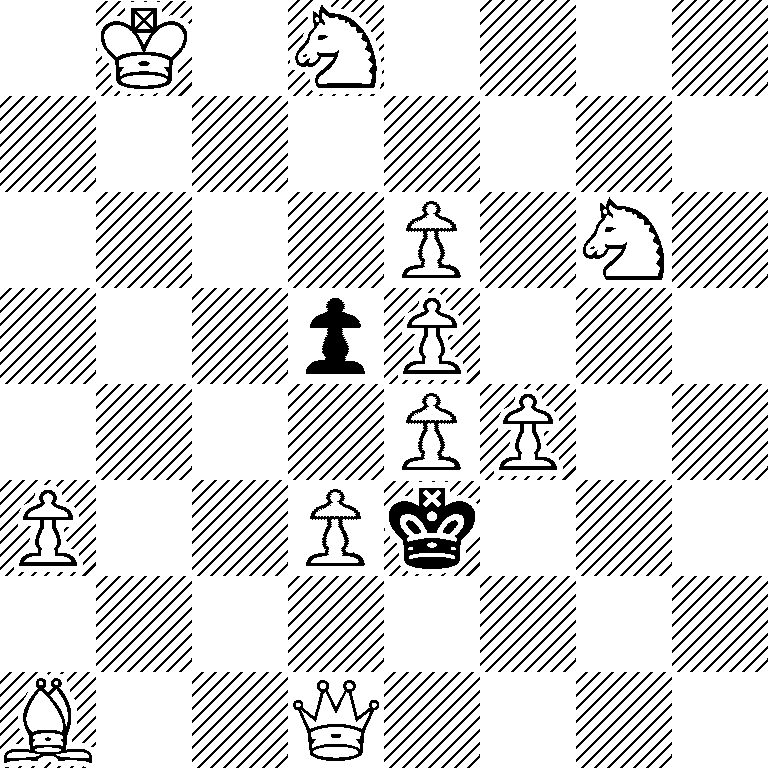 1K1N4/8/4P1N1/3pP3/4PP2/P2Pk3/8/B2Q4