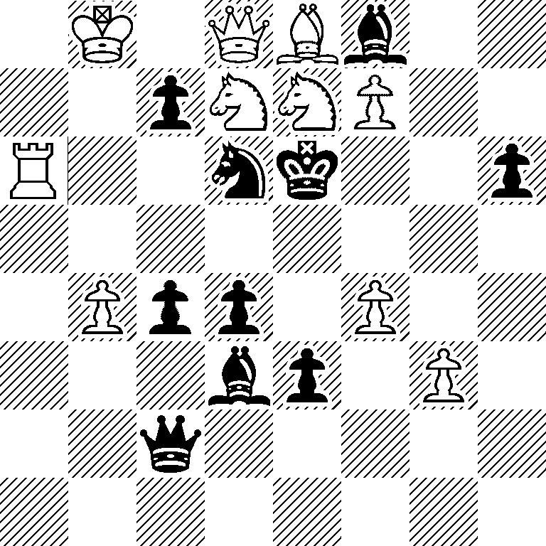 1K1QBb2/2pNNP2/R2nk2p/8/1Ppp1P2/3bp1P1/2q5/8