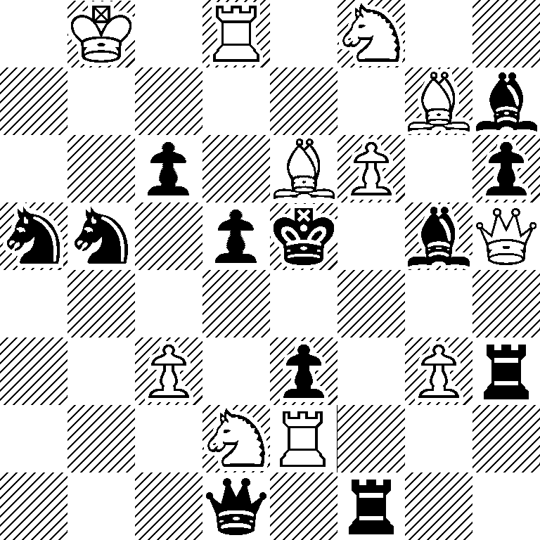1K1R1N2/6Bb/2p1BP1p/nn1pk1bQ/8/2P1p1Pr/3NR3/3q1r2