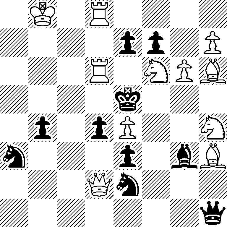 1K1R4/4pp1P/3R1NPB/4k3/1p1pP2N/n3p1bB/3Qn3/7q