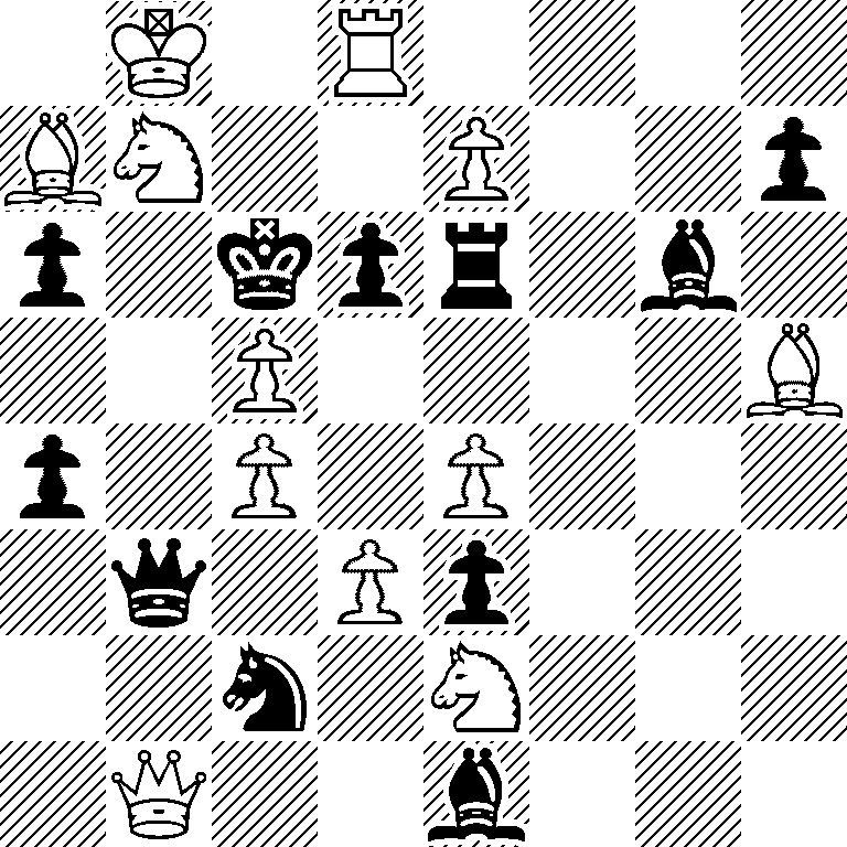 1K1R4/BN2P2p/p1kpr1b1/2P4B/p1P1P3/1q1Pp3/2n1N3/1Q2b3