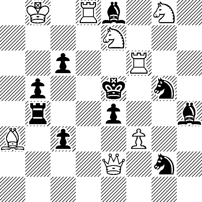 1K1Rb1N1/4N3/2p2R2/1p2k1n1/1r2p2b/B1p2P2/4Q1n1/8