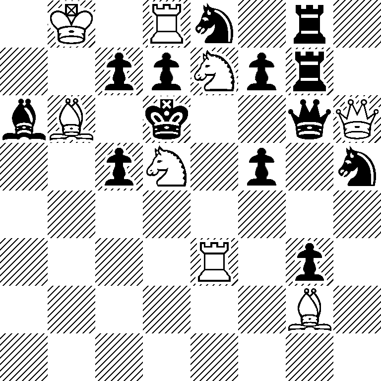 1K1Rn1r1/2ppNpr1/bB1k2qQ/2pN1p1n/8/4R1p1/6B1/8