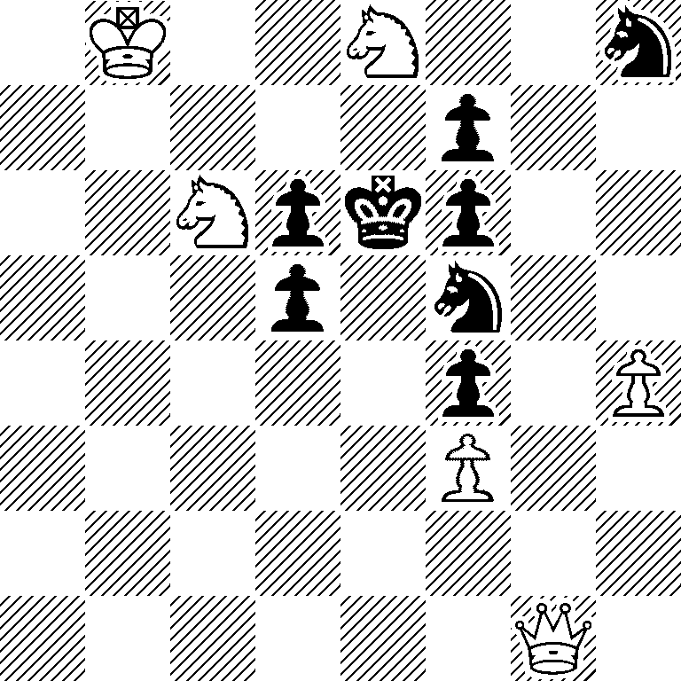 1K2N2n/5p2/2Npkp2/3p1n2/5p1P/5P2/8/6Q1