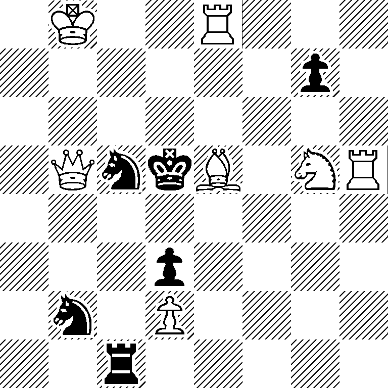 1K2R3/6p1/8/1QnkB1NR/8/3p4/1n1P4/2r5