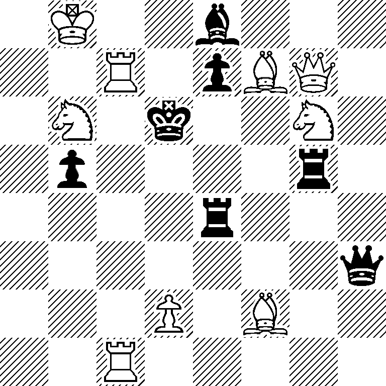 1K2b3/2R1pBQ1/1N1k2N1/1p4r1/4r3/7q/3P1B2/2R5